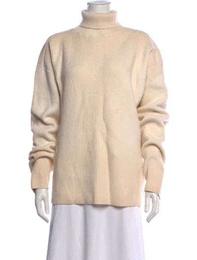 Pre-owned Tom Ford Wool Turtleneck Sweater In Neutrals