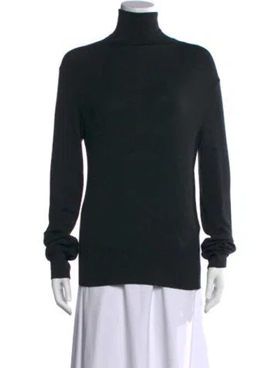 Pre-owned Tom Ford Wool Turtleneck Top In Black