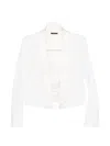 Tom Ford Wool Tuxedo Blazer In White