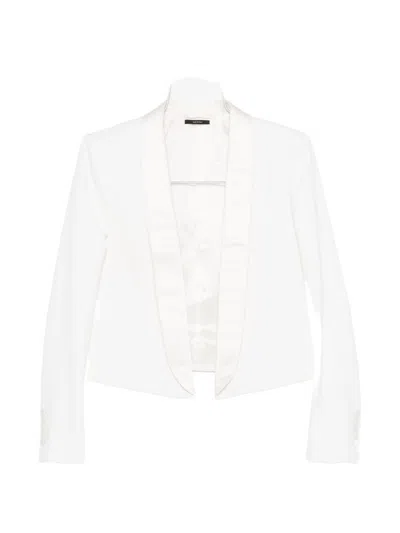 Tom Ford Wool Tuxedo Blazer In White