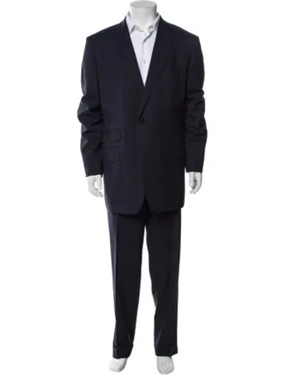 Pre-owned Tom Ford Wool Two Piece Suit Set In Blue