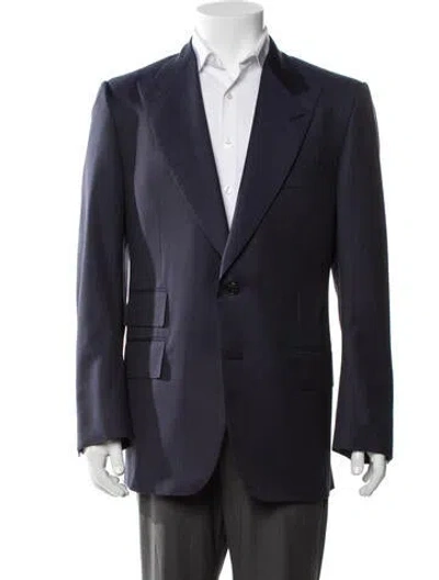 Pre-owned Tom Ford Wool Two-piece Blazer In Blue