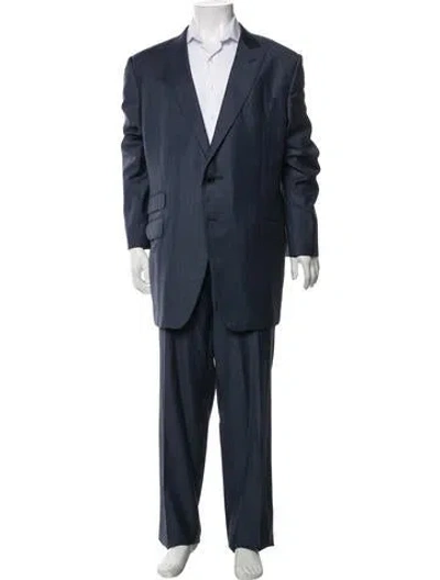 Pre-owned Tom Ford Wool Two-piece Suit In Blue