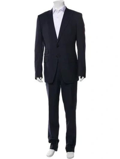 Pre-owned Tom Ford Wool Two-piece Suit Vest In Blue