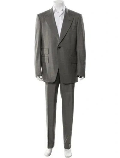 Pre-owned Tom Ford Wool Two-piece Suit Vest In Gray