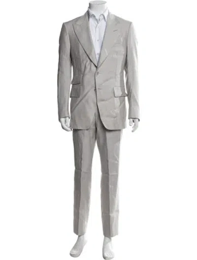 Pre-owned Tom Ford Wool Two-piece Suit Vest In Grey