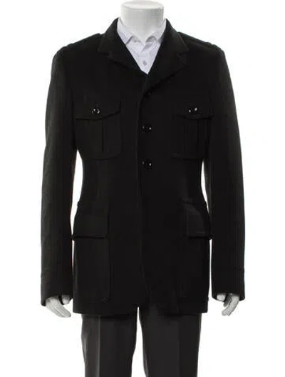 Pre-owned Tom Ford Wool Utility Jacket W/ Tags In Black