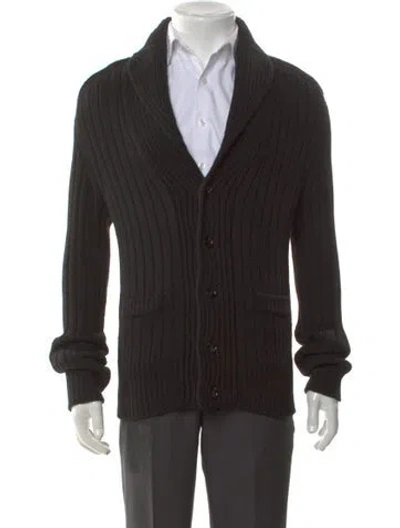 Pre-owned Tom Ford Wool V-neck Cardigan In Black