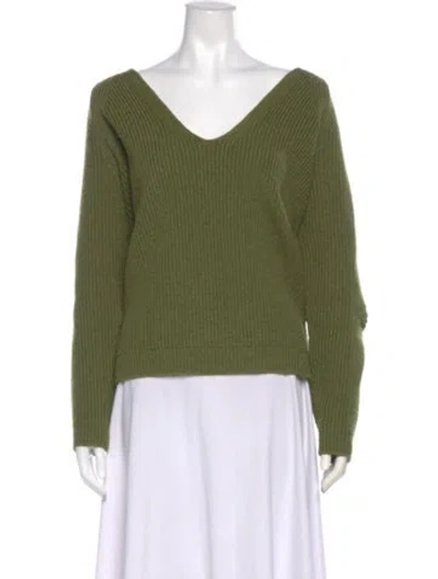 Pre-owned Tom Ford Wool V-neck Sweater In Green