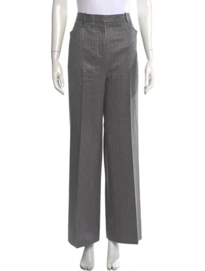 Pre-owned Tom Ford Wool Wide Leg Pants In Black
