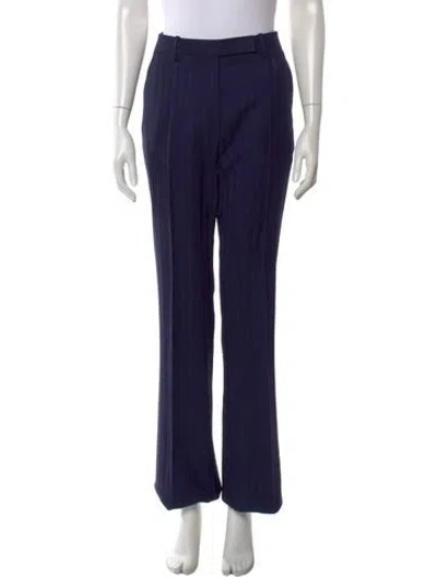 Pre-owned Tom Ford Wool Wide Leg Pants In Blue