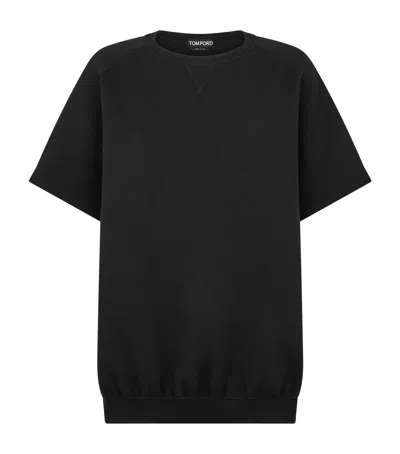 Tom Ford Wool-blend T-shirt In Black