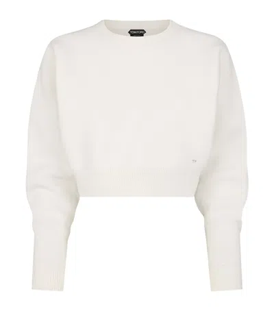 Tom Ford Wool-cashmere Sweater In White