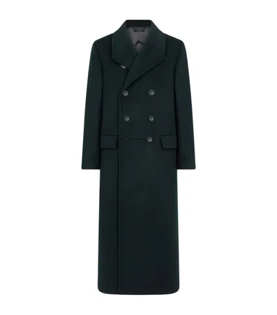 Tom Ford Wool-cashmere Trench Coat In Black