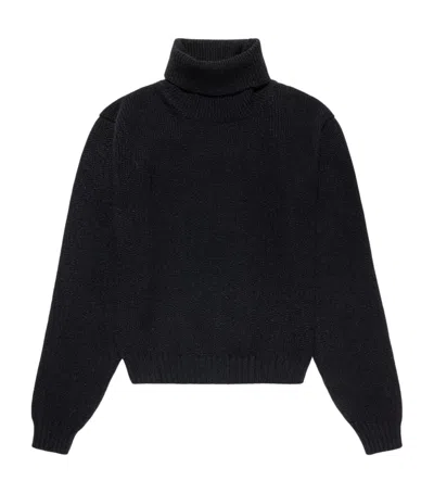 Tom Ford Wool-cashmere-mohair Rollneck Sweater In Black