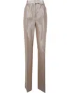 Tom Ford Flared Woven Trousers For Women In Nude & Neutrals