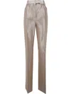 Tom Ford Flared Woven Trousers For Women In Sand