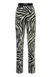 Tom Ford Zebra-print Silk-blend Satin Straight-leg Pants
