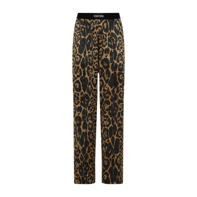 Tom Ford Woven Trousers In Black