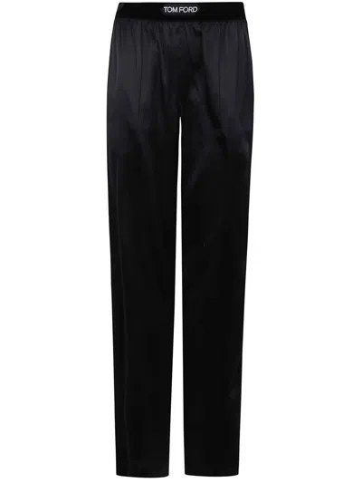 Tom Ford Woven Trousers Clothing In Black