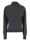 Tom Ford Wrap Collar Cashmere Blend Sweater In Black