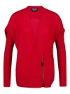 Tom Ford Wrap Zip-fastening Cardigan In Red