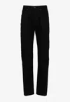 Tom Ford Straight Leg Denim Jeans With Belt Loops In Black