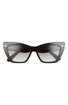 Tom Ford Wyatt 56mm Gradient Cat Eye Sunglasses In Black