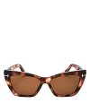 Tom Ford Wyatt Cat Eye Sunglasses, 56mm In Brown