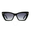 Tom Ford Cat Eye Sunglasses Ft0871 01 B In Black / Grey