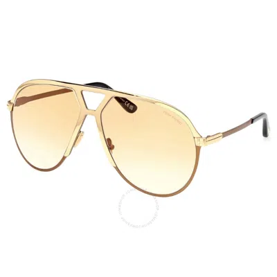 Tom Ford Xavier Brown Gradient Pilot Men's Sunglasses Ft1060 30f 64