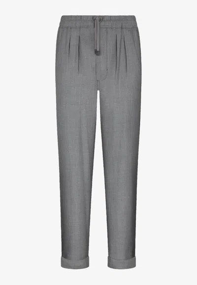 Tom Ford Yarn Dyed Silk Light Pant In Gray