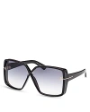 Tom Ford Solange 02 Butterfly-frame Sunglasses In Black/gray Gradient