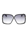 Tom Ford Solange 02 Butterfly-frame Sunglasses In Shiny Black