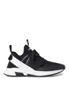 Tom Ford Neoprene And Suede Jago Sneakers In Negro