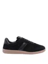Tom Ford Leather Sneakers With Logo In Black