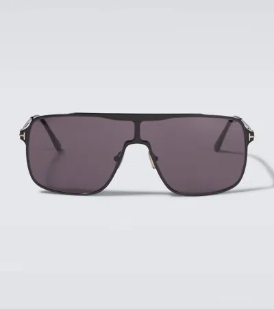 Tom Ford Eyewear Zappa Pilot Frame Sunglasses In Black