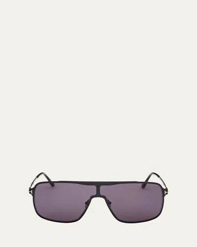 Tom Ford Zappa Metal And Acetate Aviator Sunglasses In Blue