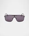 Tom Ford Zappa Metal And Acetate Aviator Sunglasses In Sblk/smk