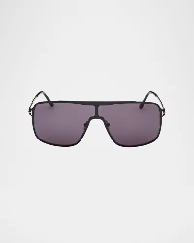 TOM FORD ZAPPA METAL AND ACETATE AVIATOR SUNGLASSES