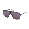 Tom Ford Zappa Smoke Oversized Men's Sunglasses Ft1173 01a 69