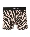 Tom Ford Zebra-print Stretch-cotton Boxer Briefs In Black