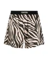 Tom Ford Zebra-print Silk Boxers In Multicolor