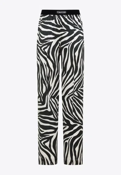 TOM FORD ZEBRA PRINT SILK PANTS