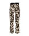 Tom Ford Zebra-print Silk Pyjama Bottoms In Neutral