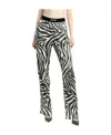 Tom Ford Zebra-print Silk-blend Satin Straight-leg Pants In Black