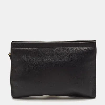Pre-owned Tom Ford Zip Black Leather Pouch