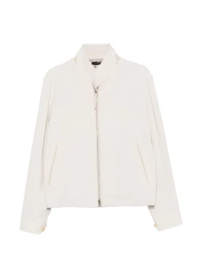 Tom Ford Zip Collar Jacket In Neutral