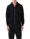 Tom Ford Slim-fit Cotton-blend Jersey Zip-up Hoodie In Black