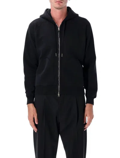 Tom Ford Zip Hoodie In Black